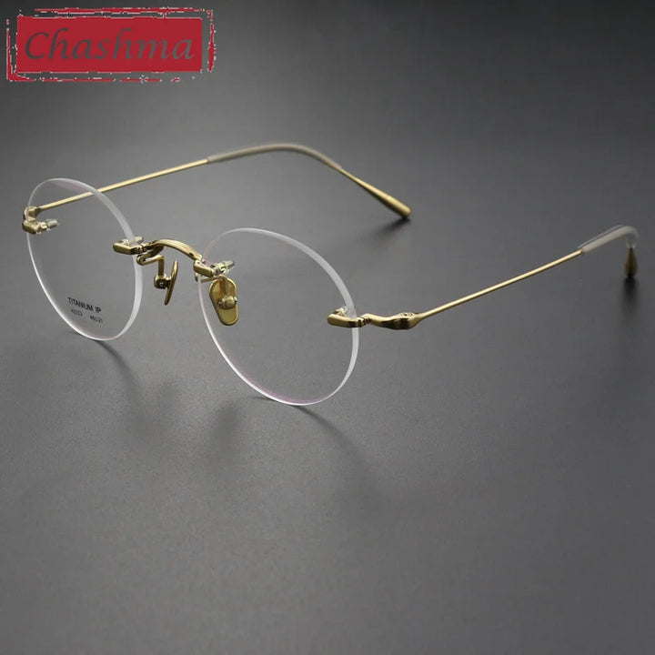 Chashma Women's Rimless Round Titanium Eyeglasses 882323.