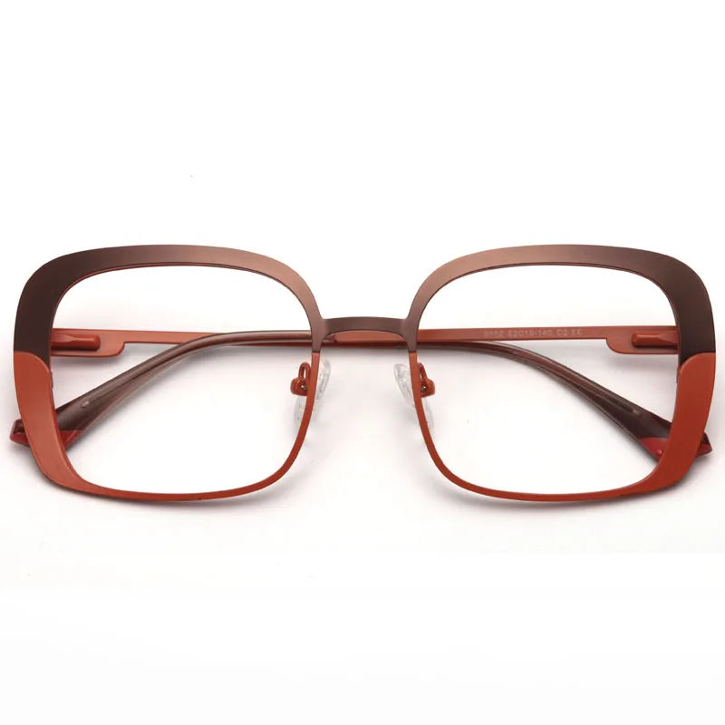 Muzz Women's Full Rim Square Thick Edge Alloy Eyeglasses 88524
