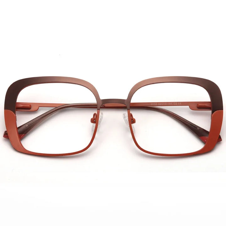 Muzz Women's Full Rim Square Thick Edge Alloy Eyeglasses 88524