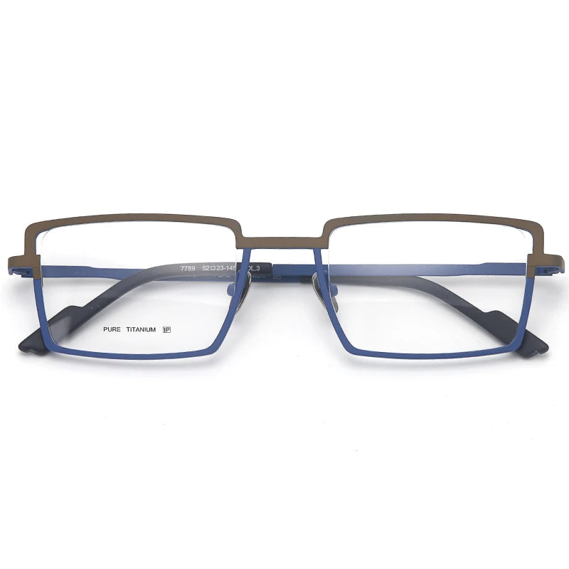 Muzz T7789 men's square IP titanium prescription eyeglasses — view 6