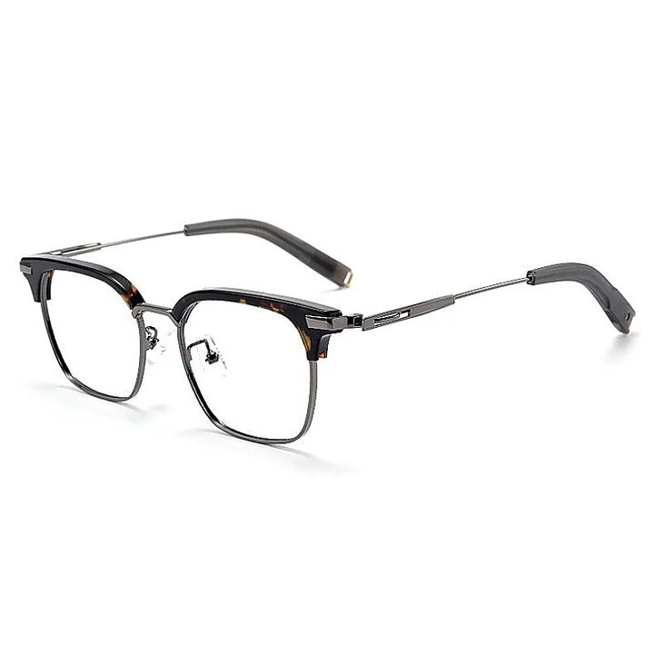 KatKani Men's Full Rim Square Titanium Acetate Eyeglasses 107 Full Rim KatKani Eyeglasses   