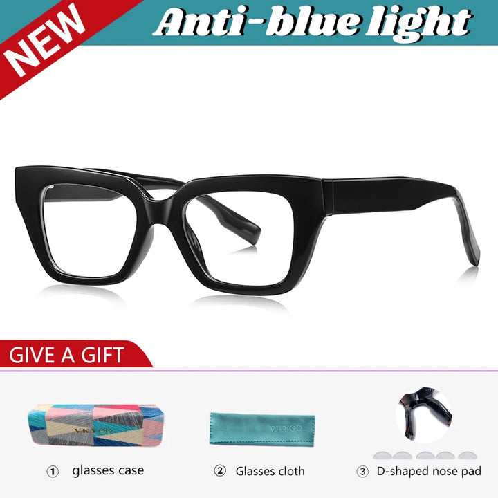 Vicky Women's Full Rim Square Tr 90 Titanium Reading Glasses 138001
