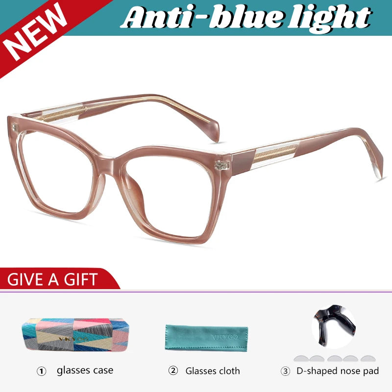 Vicky Women's Full Rim Butterfly Tr 90 Alloy Reading Glasses 582008