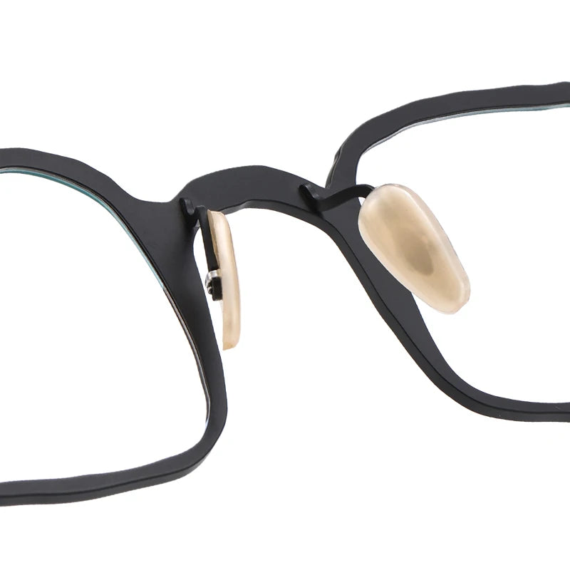 Muzz 0086 men's square IP titanium prescription eyeglasses — view 8