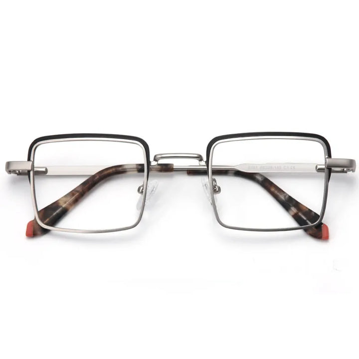 Muzz Unisex Full Rim Square Acetate Titanium Eyeglasses 87814