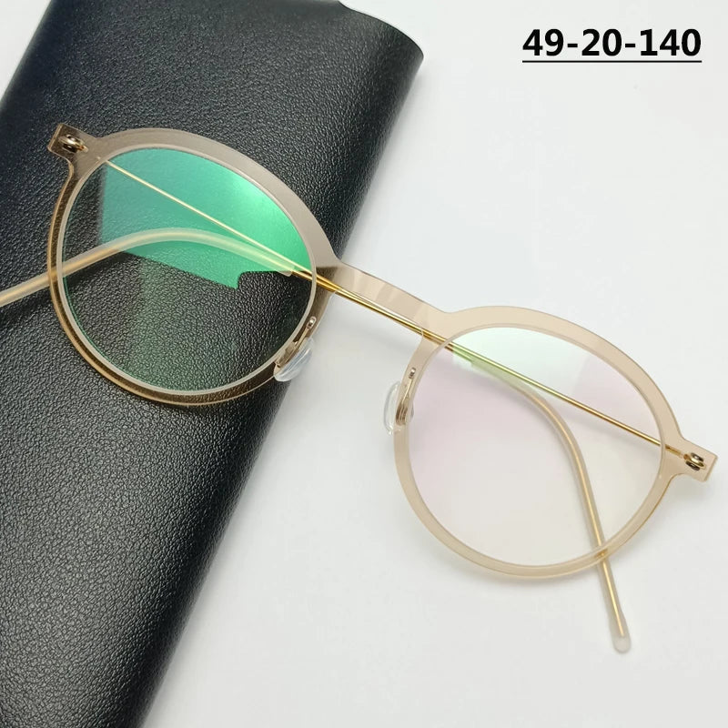 Bobbie Unisex Full Rim Round Acetate Eyeglasses 6586