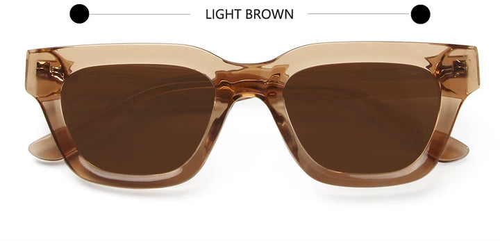 Esnbie Unisex Full Rim Square Brow Line Thick Acetate Sunglasses 23029