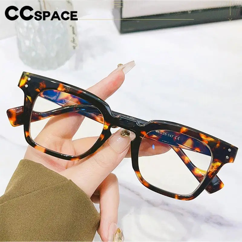 CCspace Women's Full Rim Square Polycarbonate Reading Glasses R57198 Reading Glasses CCspace   