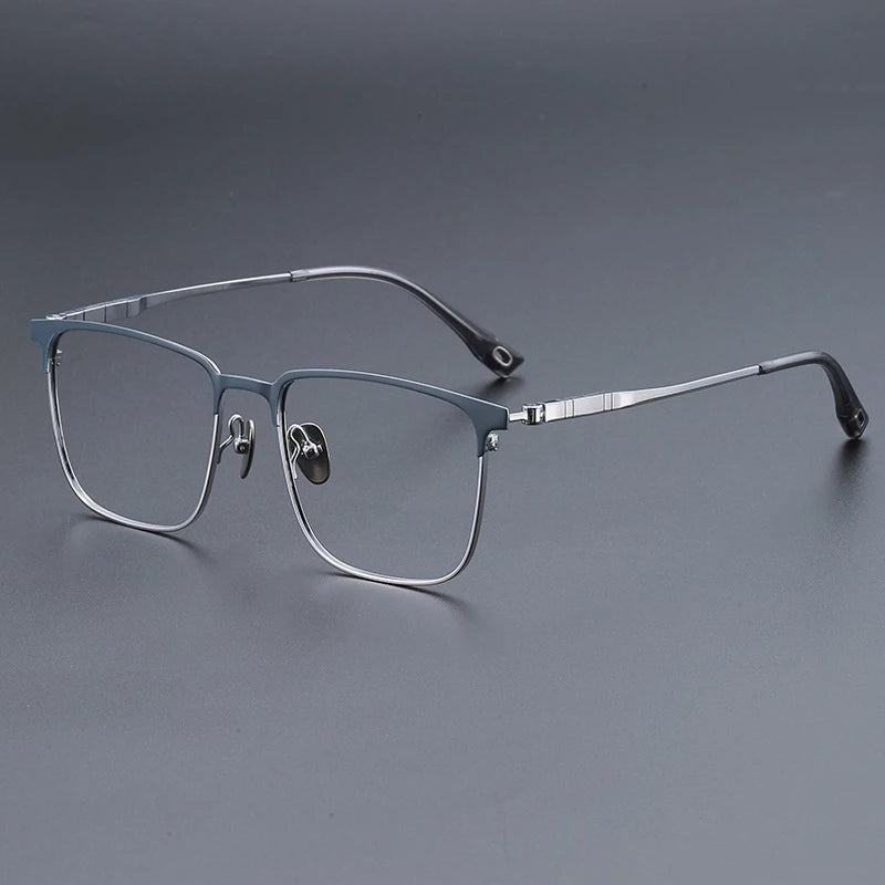 Yimaruili Men's Full Rim Square Titanium Eyeglasses 670809