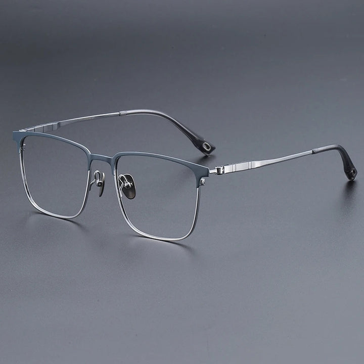 Yimaruili Men's Full Rim Square Titanium Eyeglasses 670809