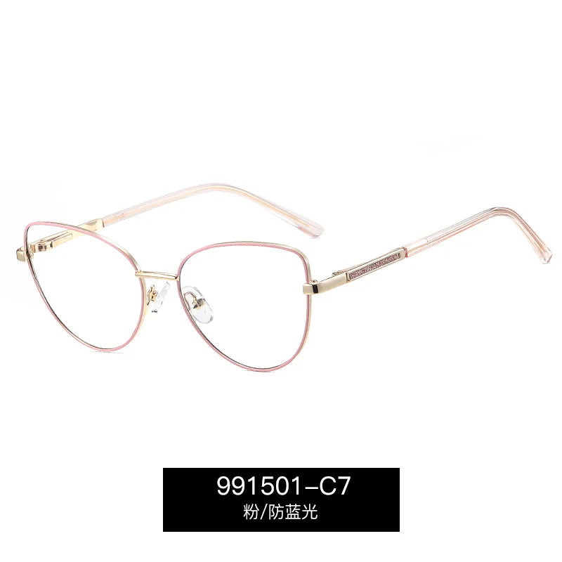 Reven Jate Unisex Youth's Full Rim Cat Eye Alloy Eyeglasses 991501