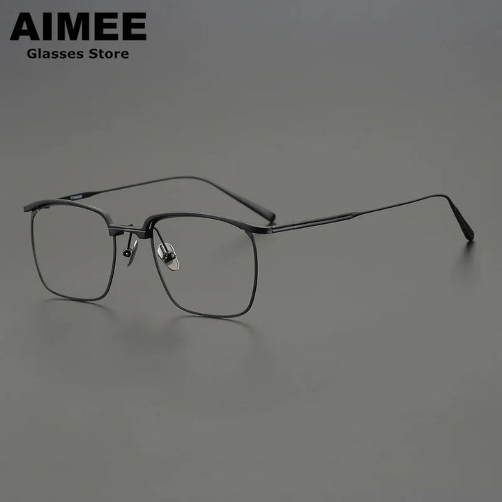 Aimee Unisex Full Rim Square Titanium Acetate Eyeglasses 15185 Full Rim Aimee   