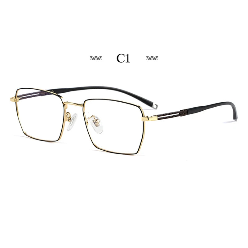 Hotochki Women's Full Rim Polygon Square Titanium Eyeglasses 860347