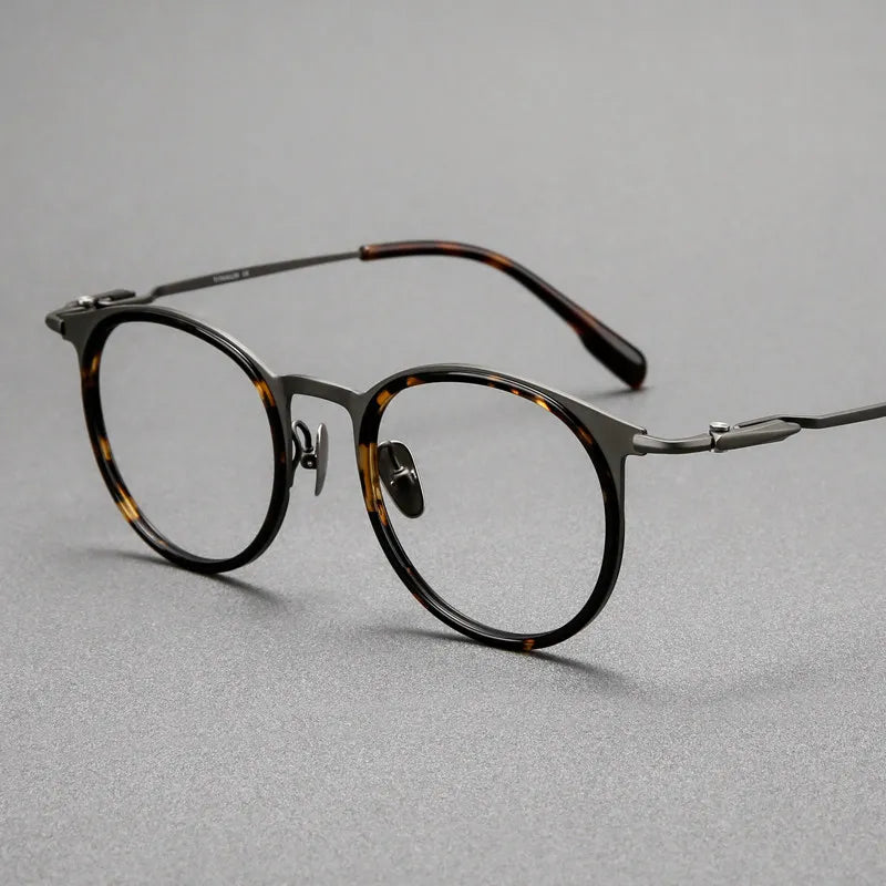 Black Mask Unisex Full Rim Oval Titanium Eyeglasses BM-0056