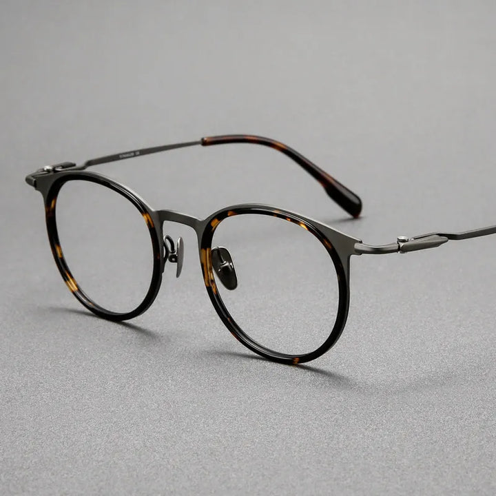 Black Mask Unisex Full Rim Oval Titanium Eyeglasses BM-0056
