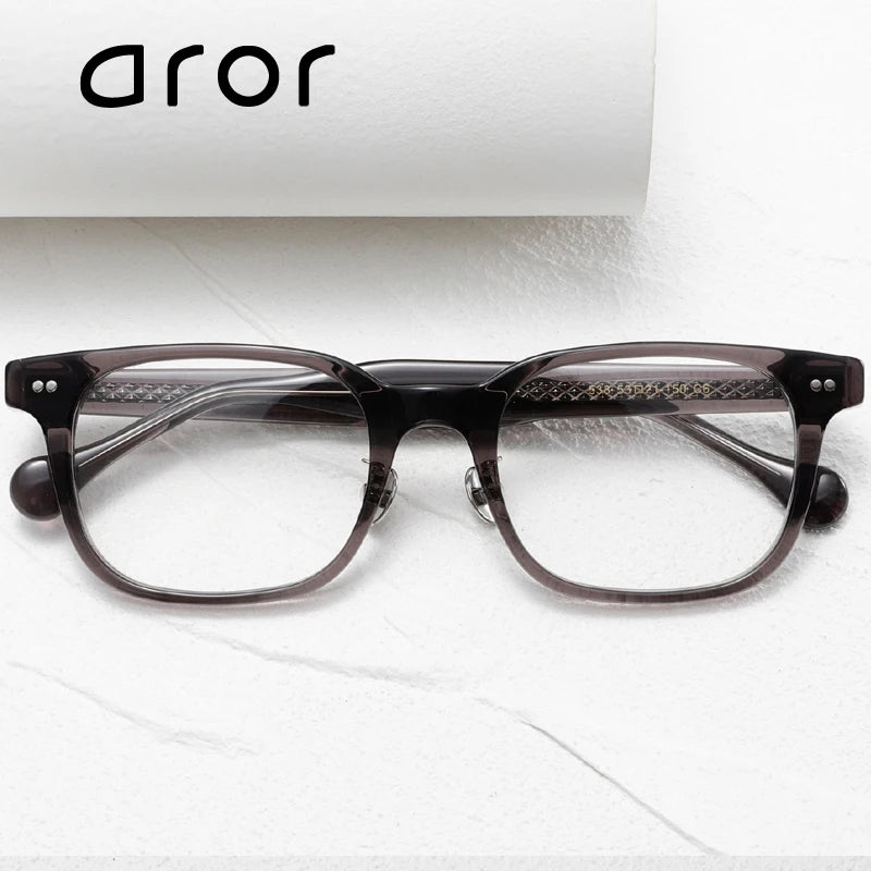 Aror Unisex Full Rim Big Square Acetate Eyeglasses 842538