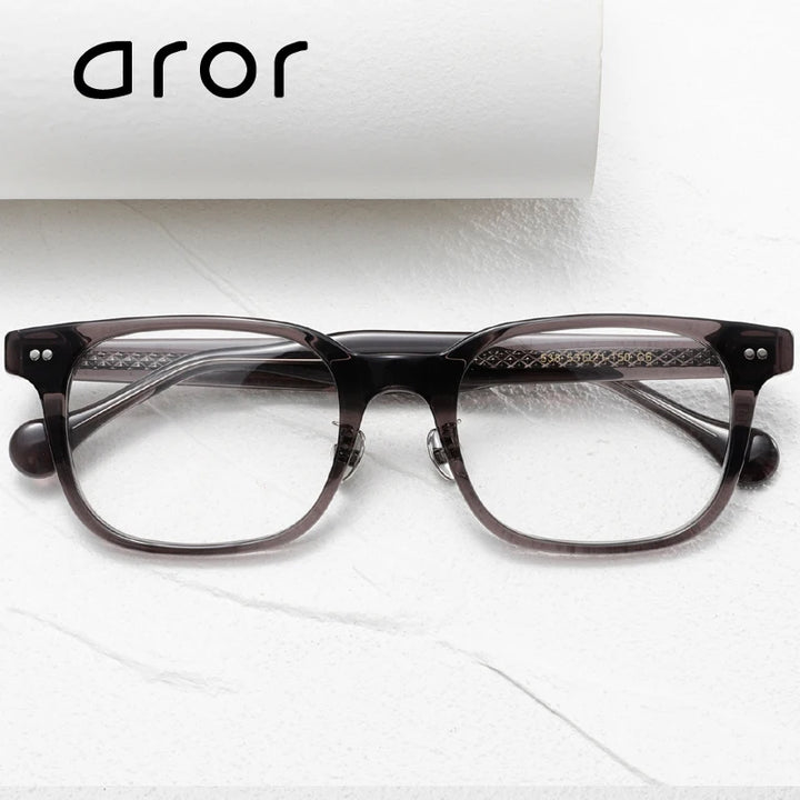 Aror Unisex Full Rim Big Square Acetate Eyeglasses 842538 Full Rim Aror