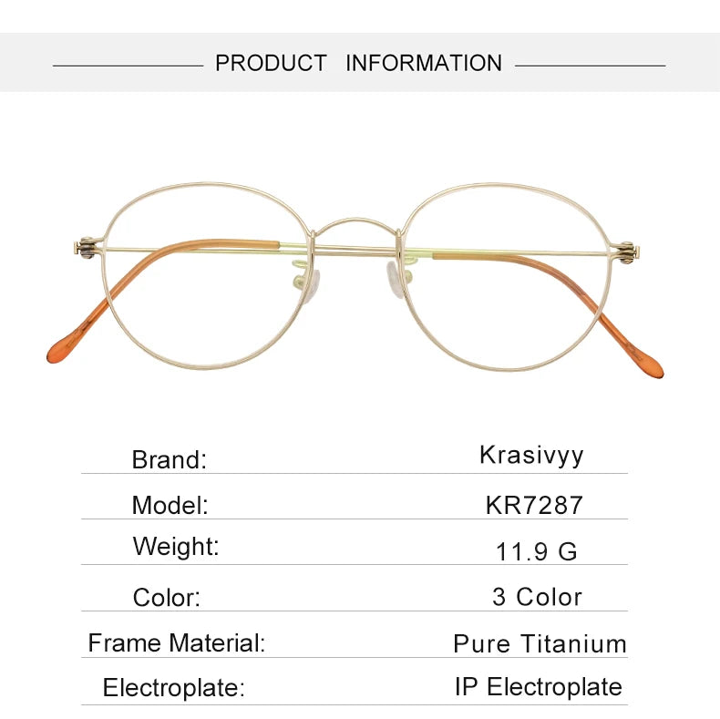 Krasivyy Womens Full Rim Oval Titanium Eyeglasses Kr7287 Full Rim Krasivyy   