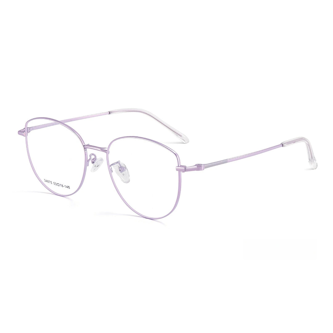 Yimaruili Women's Full Rim Oval Cat Eye Alloy Eyeglasses 34875