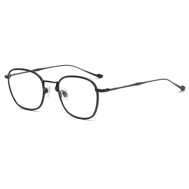 Gatenac Unisex Full Rim Square Titanium Eyeglasses Gxyj1018 Full Rim Gatenac Gun  