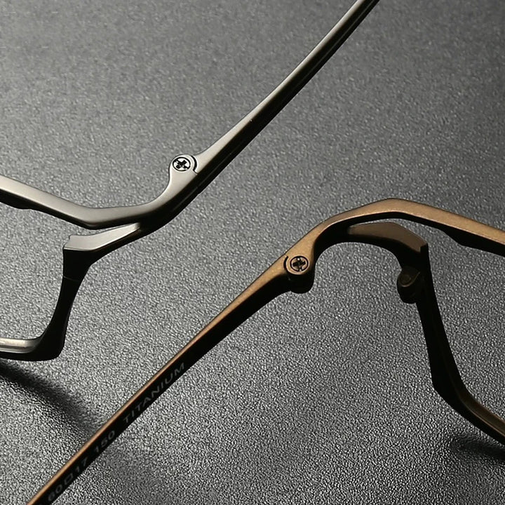Muzz 6885 men's big pure titanium prescription eyeglasses — view 9
