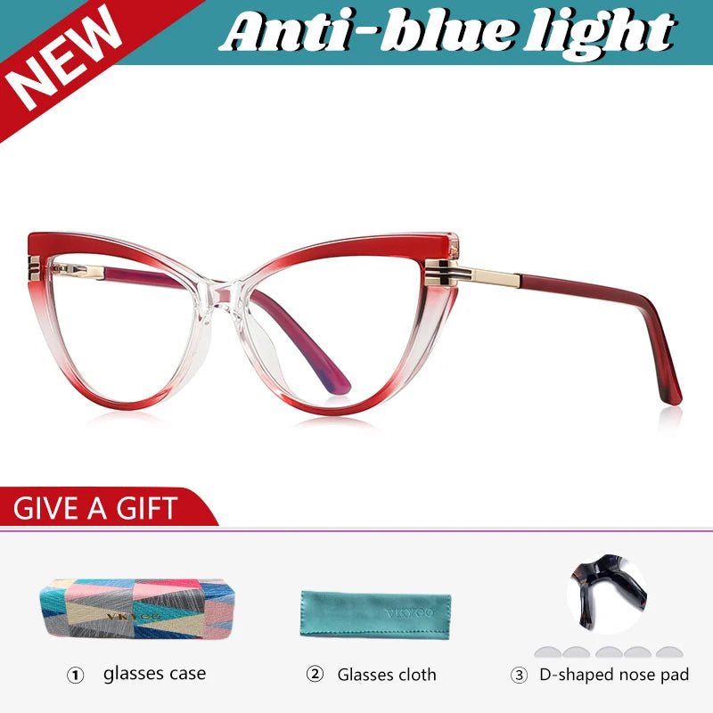 Vicky Women's Full Rim Cat Eye Tr 90 Alloy Reading Glasses 392264