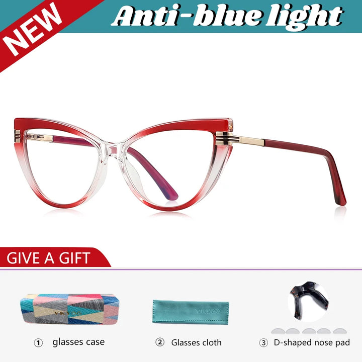 Vicky Women's Full Rim Cat Eye Tr 90 Alloy Reading Glasses 392264