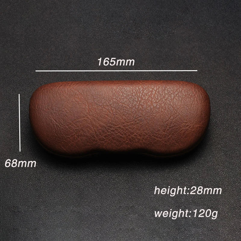 Cubojue Unisex Pu Leather Hard Shell Eyeglass Case C009 Case Cubojue Case Brown  