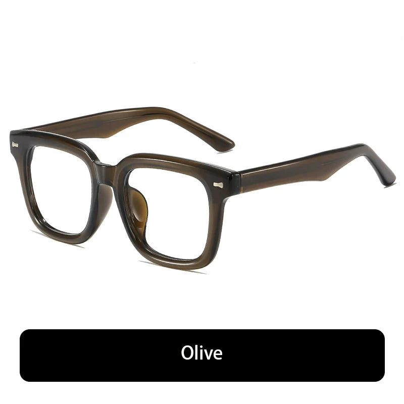 Hdcrafter J-1101 unisex big square acetate prescription eyeglasses — view 3