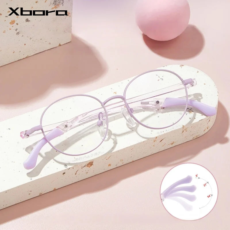 Xbora Unisex Youth's Full Rim Oval Tr 90 Titanium Eyeglasses 65177