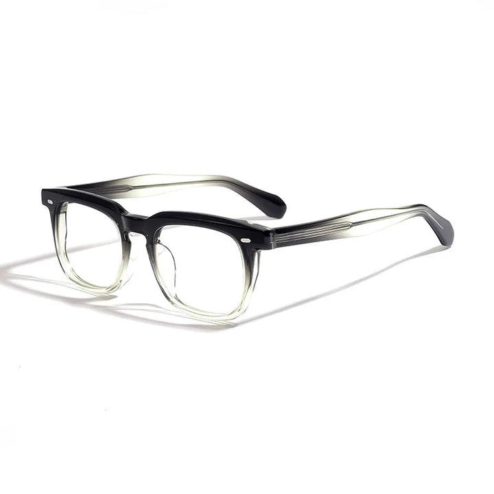 Hewei Unisex Full Rim Square Thick Acetate Eyeglasses 50045 Full Rim Hewei C3 CHINA 