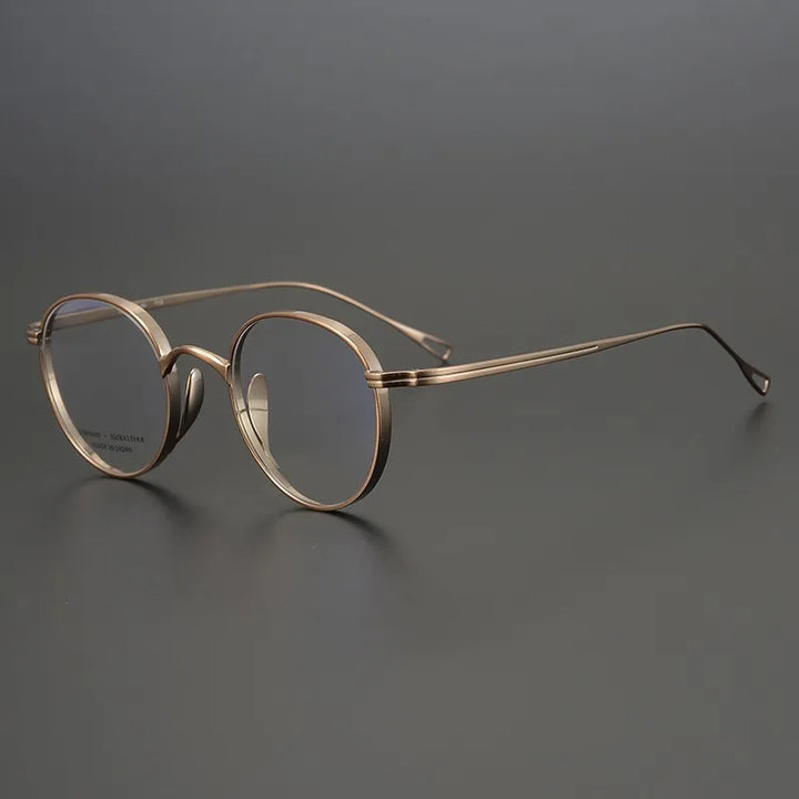 Black Mask Unisex Full Rim Oval Round Titanium Eyeglasses  77113