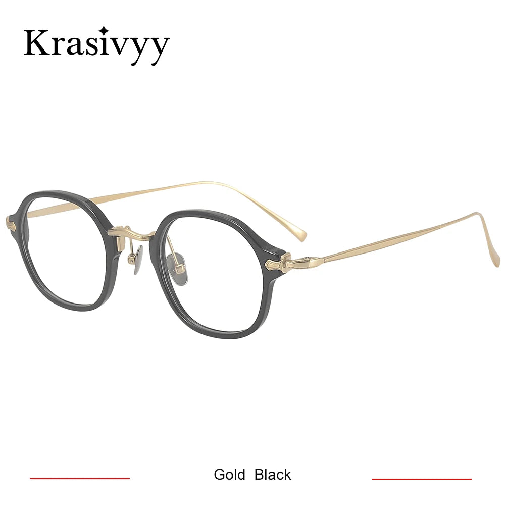 Krasivyy Unisex Full Rim Oval Titanium Prescription Eyeglasses KMN183 - view 8