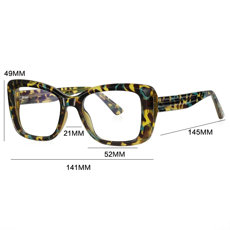 Gatenac Women's Full Rim Square Tr 90 Titanium Reading Glasses Gxy2147