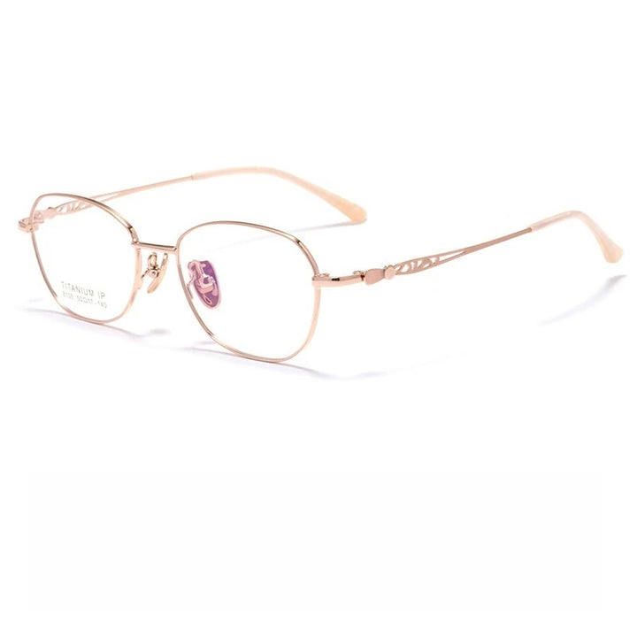 Yimaruili Women's Full Rim Oval Alloy Eyeglasses 81054