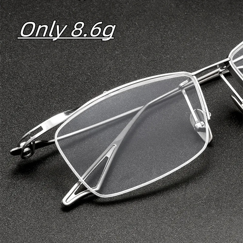 Kocolior Unisex Semi Rim Brow Line Square Titanium Eyeglasses 2266 Semi Rim Kocolior   