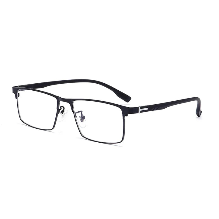 Yimaruili Men's Full Rim Square Tr 90 Alloy Eyeglasses Y9522 Full Rim Yimaruili Eyeglasses Black  