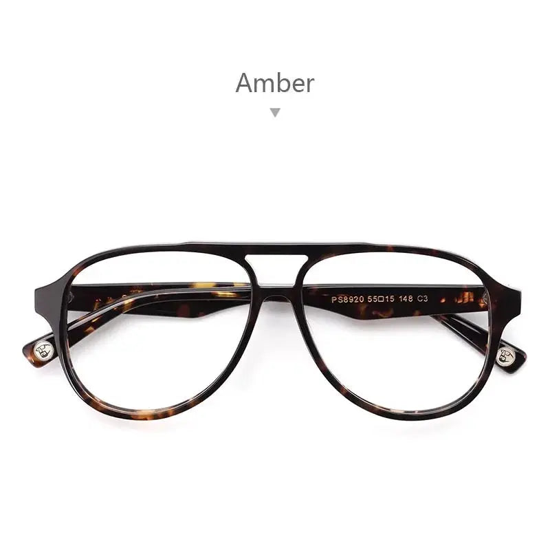 Hdcrafter Unisex Full Rim Double Bridge Oval Acetate Frames 892000 Hdcrafter Eyeglasses