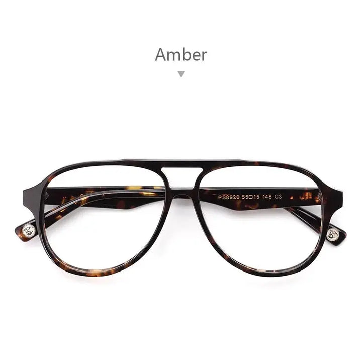 Hdcrafter Unisex Full Rim Double Bridge Oval Acetate Frames 892000 Hdcrafter Eyeglasses