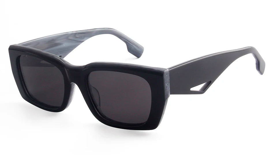 Esnbie Men's Full Rim Square Acetate Sunglasses 240751