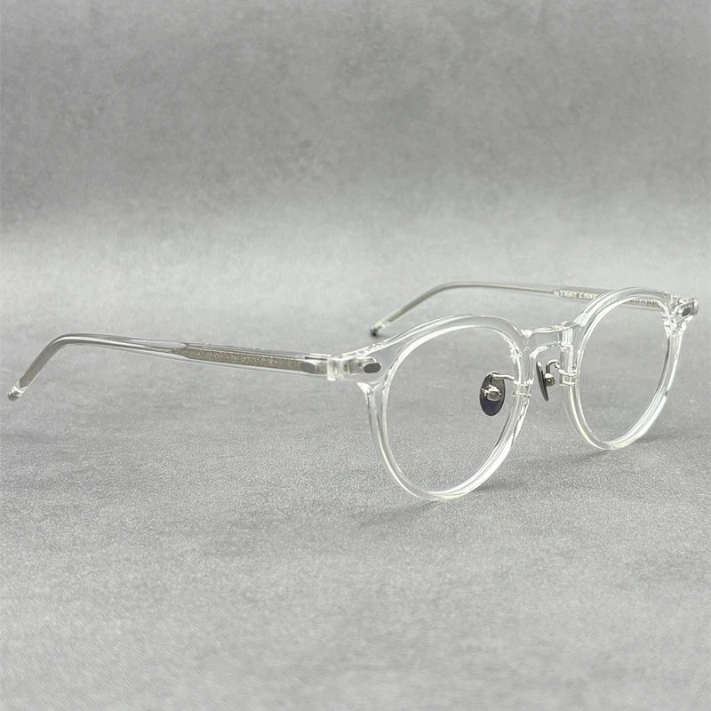 Black Mask Unisex Full Rim Round Acetate Eyeglasses BM-333