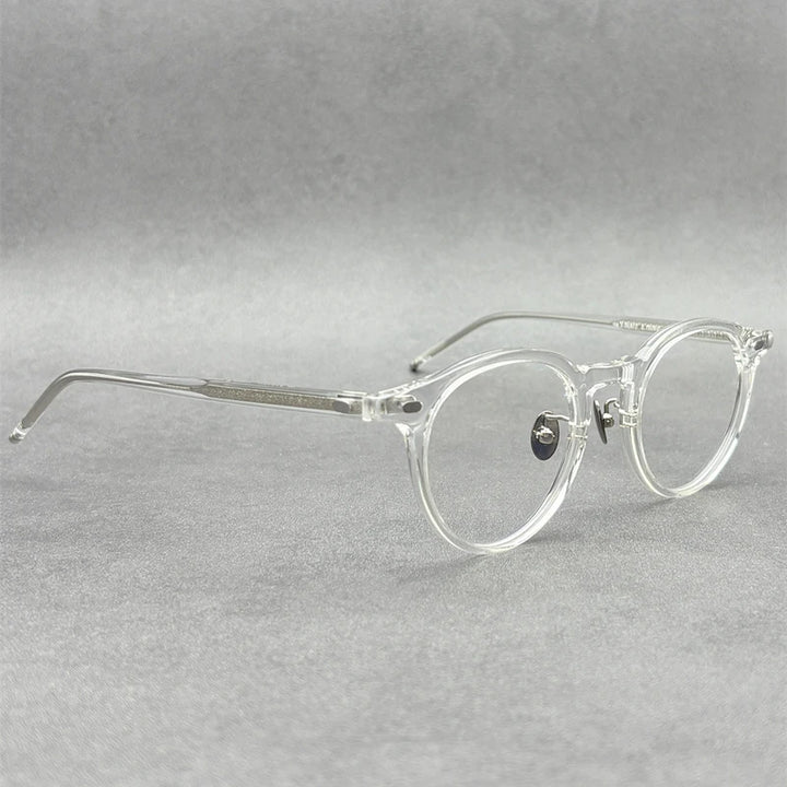 Black Mask Unisex Full Rim Round Acetate Eyeglasses BM-333
