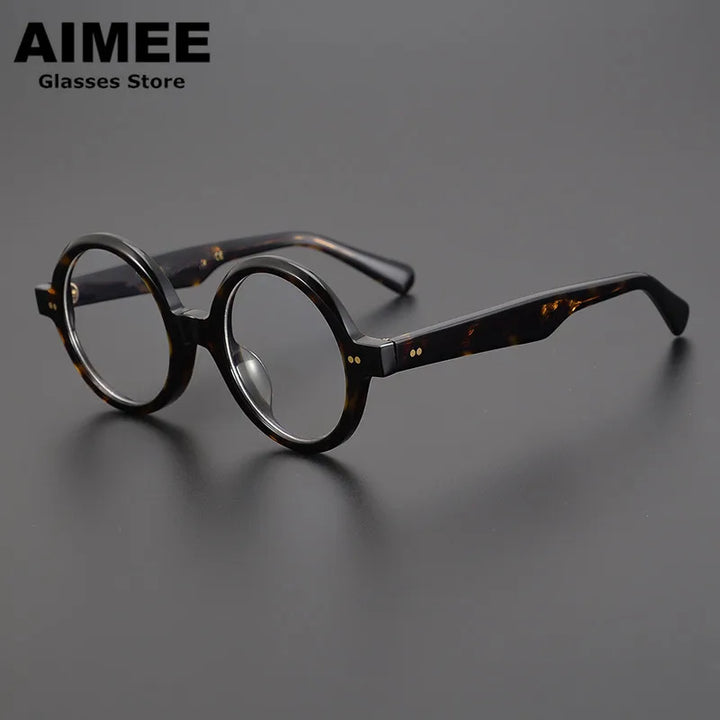 Aimee Unisex Full Rim Round Acetate Eyeglasses 191028
