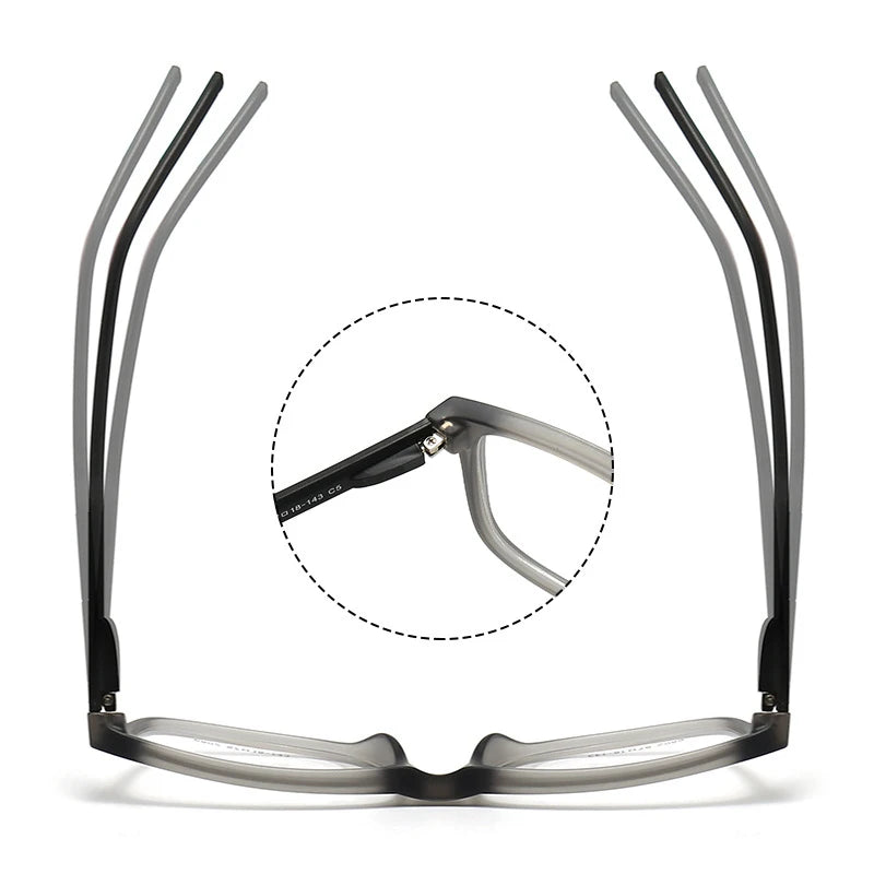 Muzz 68020 unisex square TR90 prescription eyeglasses — view 9