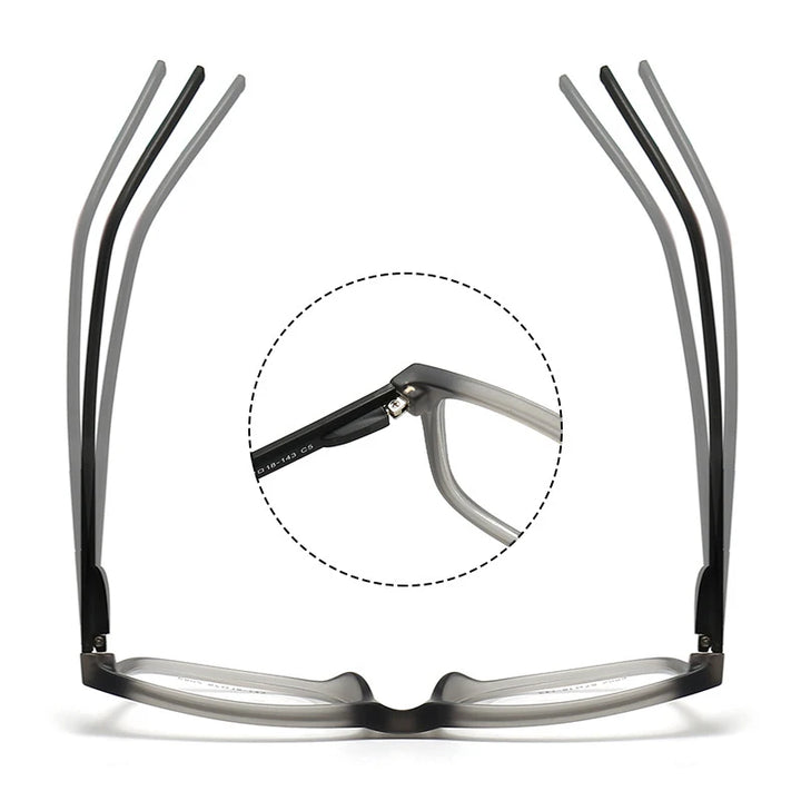 Muzz 68020 unisex square TR90 prescription eyeglasses — view 9