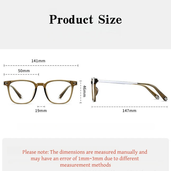 Yimaruili Unisex Full Rim Oval TR-90 Titanium Eyeglasses TR4001 — view 2 | Yimaruili at FuzWeb