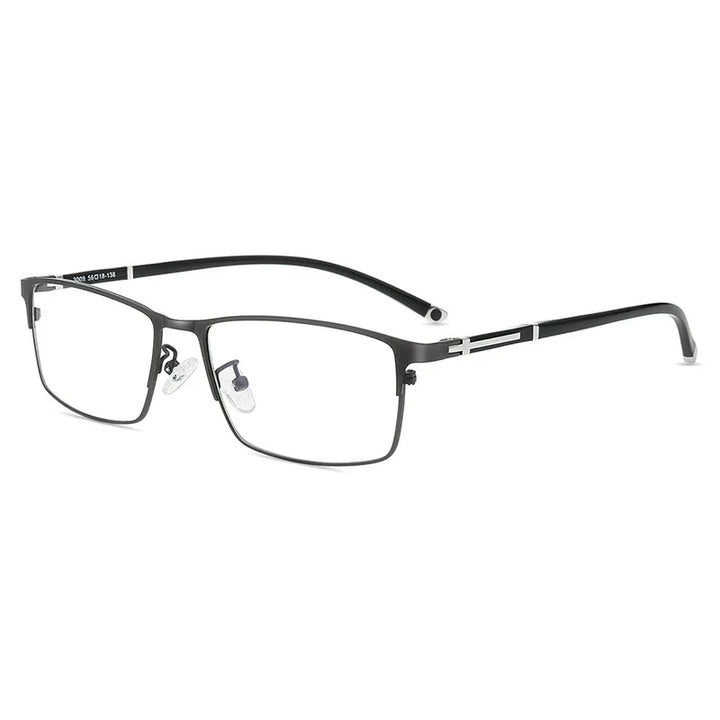 Hdcrafter Unisex Semi Or Full Rim Square Titanium Eyeglasses 456235 Semi Rim Hdcrafter Eyeglasses Full-Rim-Grey