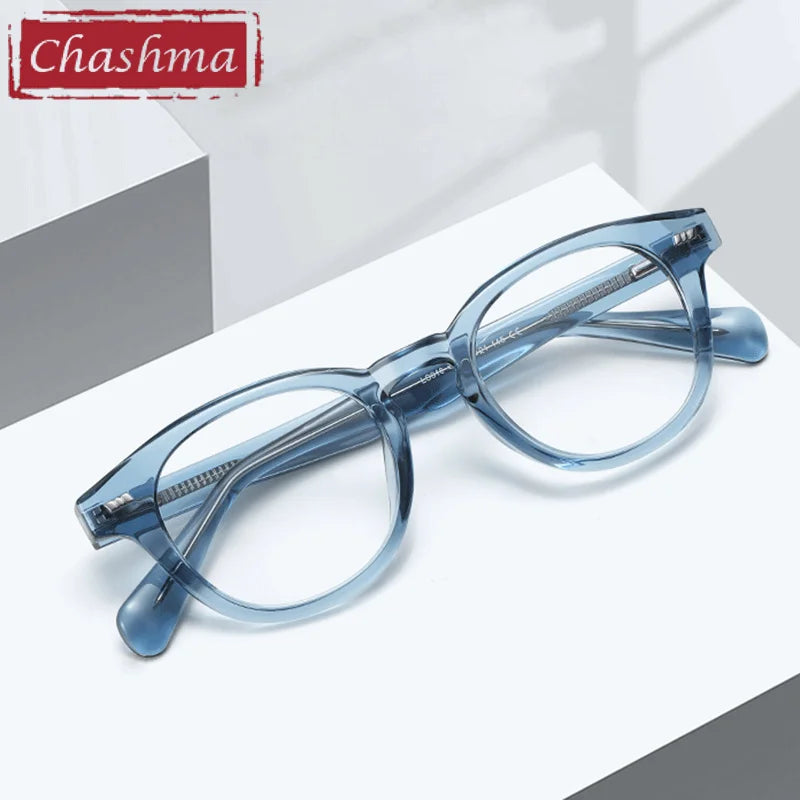 Chashma Ottica Unisex Full Rim Round Tr 90 Titanium Eyeglasses 474016