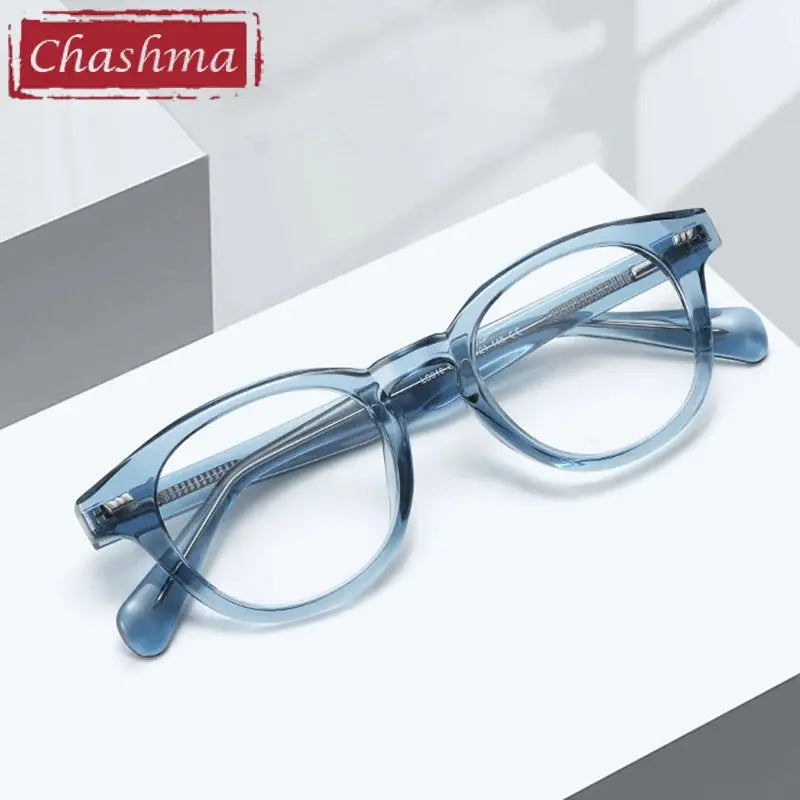 Chashma Ottica Unisex Full Rim Round Tr 90 Alloy Eyeglasses 774106 FuzWeb