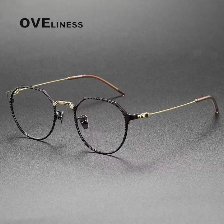 Oveliness Unisex Full Rim Flat Top Square Titanium Eyeglasses 14121